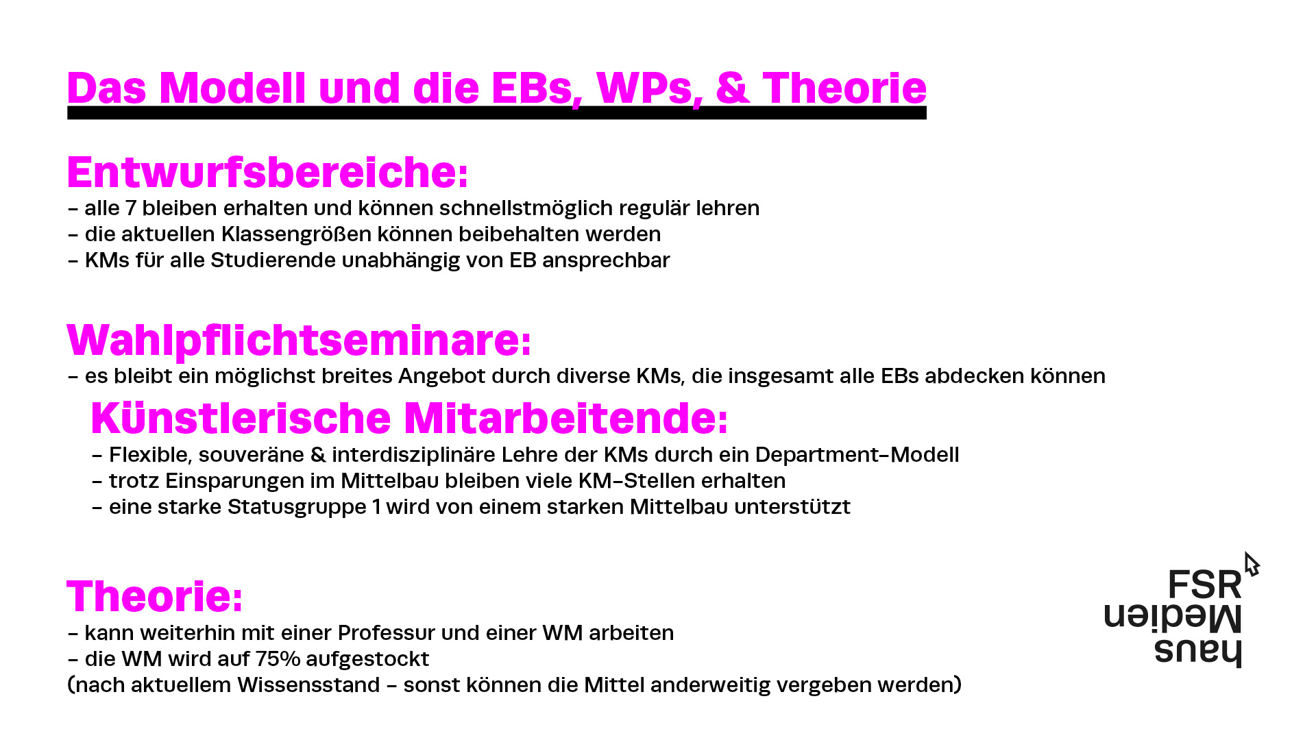 Kürzungskonzept der Studis